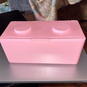 Pink Lego Style Chubs Baby Wipe Dispenser, Vintage